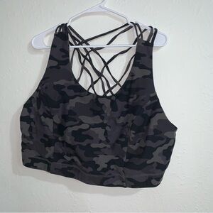 Torrid grey camo strappy sports bra 4XL